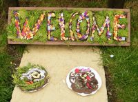 Well Dressing Welcome Board
